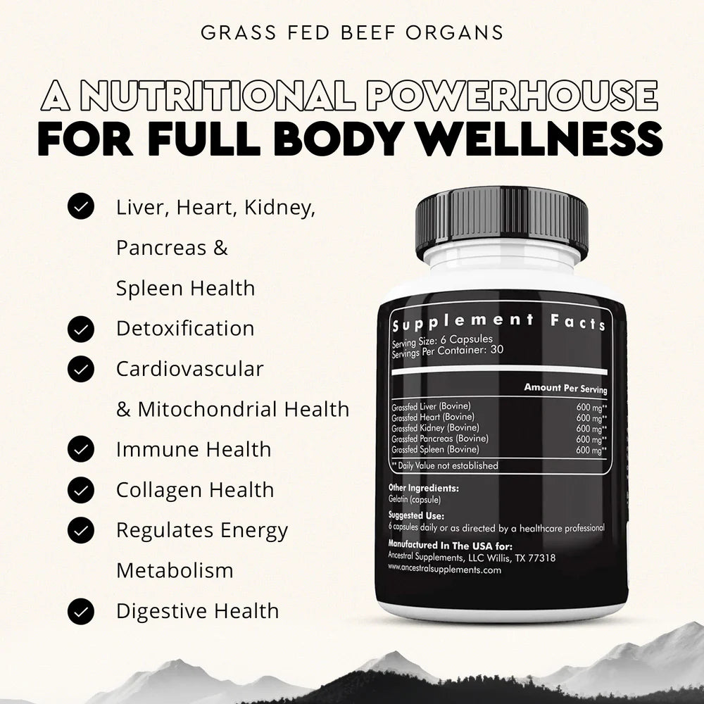 Grass Fed Beef Organs